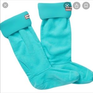 Fleece teal Hunter boot socks in great condition
